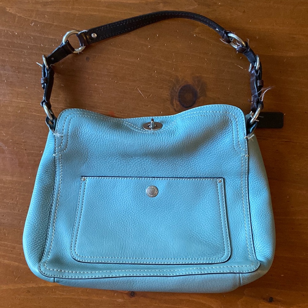 Light blue Coach handbag
